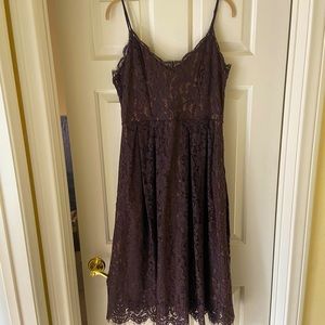 H&M Lace Midi Dress - Plum